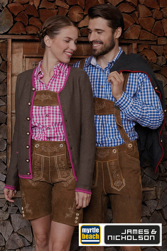 Vereinskleidung - Mann und Frau im Trachtenoutfit